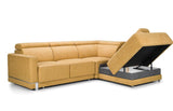 Marburg Yellow Sectional with sofa bed and storage