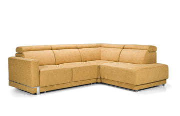 Marburg Yellow Sectional with sofa bed and storage