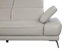 Hudson Smokey Taupe Leather Sectional Sofa