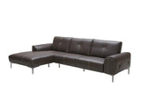 Metro Premium Brown Leather Sectional Sofa