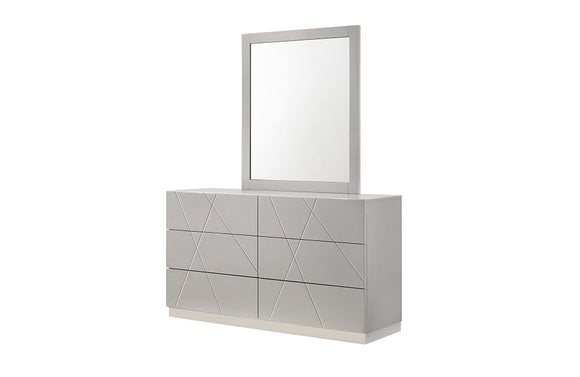 Naples Grey Dresser and Mirror
