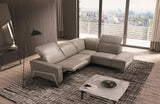 Alvin Gray Leather Reclining Sectional Sofa