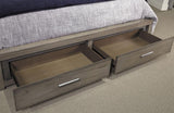 Modern Loft Panel Storage Bed Greystone