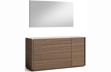 Ellis Walnut with Light Grey Dresser