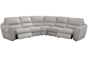 Arley Smoke Leather Sectional Sofa