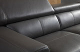 Alden Grey Leather Sectional Sofa