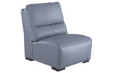 Aldous Aqua Leather Armless Chair