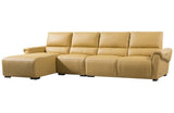 Aldous Mustard Leather Sectional Sofa