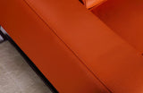 Kinsley Orange Leather Sectional Sofa