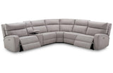 Cozy Microfiber 6Pc Motion Sectional Sofa Moonshine