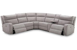 Cozy Microfiber 6Pc Motion Sectional Sofa Moonshine