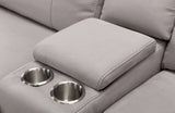 Cozy Microfiber 6Pc Motion Sectional Sofa Moonshine