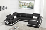 Jazmin Modern Bonded Leather Sectional Sofa