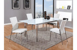 Ilaria Clear and  Berta White 5 PC Dining Set