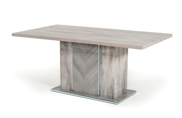 Alexa Italian Modern Gray Extendable Dining Table