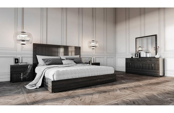Ari Italian Modern Gray Bedroom Set