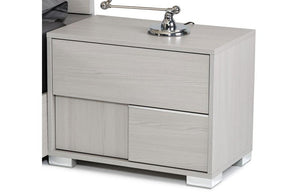 Ethan Italian Modern Gray Nightstand