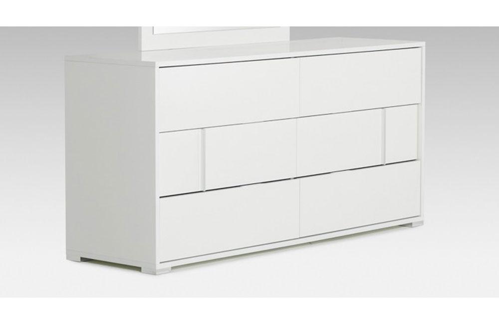 Nicla Italian Modern White Dresser