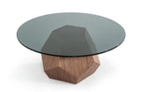 Rackham Modern Walnut & Smoked Glass Coffee Table