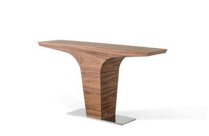 Bismarck Contemporary Walnut Console Table Brown
