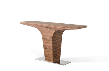 Bismarck Contemporary Walnut Console Table Brown