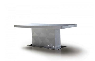 Eva White Lacquer Modern Dining Table