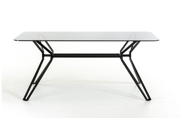 Synergy Modern Smoked Glass Dining Table