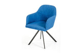 Synergy Modern Fabric Dining Arm Chair Blue