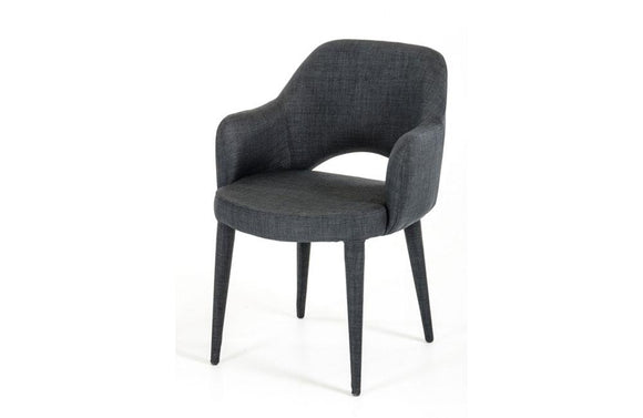 Williamette Modern Fabric Dining Chair Gray