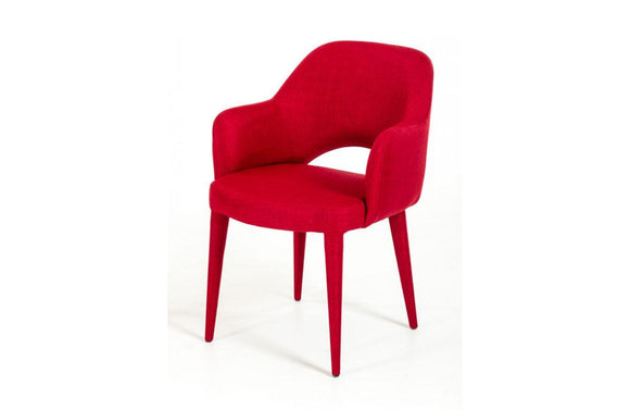 Williamette Modern Fabric Dining Chair Red