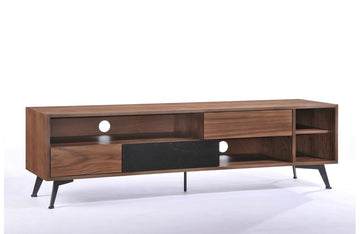 Garrison Modern Walnut & Black TV Stand
