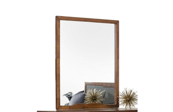 Soria Modern Walnut Mirror