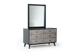 Panther Contemporary Gray & Black Dresser