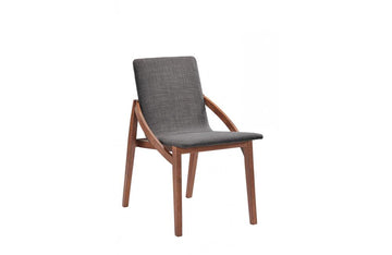 Jett Mid-Century Fabric Dining Chair Gray