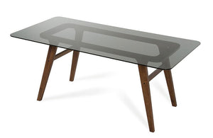 Zeppelin Modern Smoked Glass Dining Table