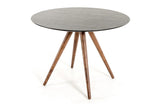 Tracer Black and Walnut Round Dining Table