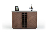 Modern Amos Concrete & Acacia Wine Cabinet