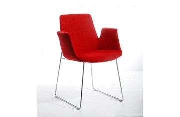 Altair Modern Fabric Dining Chair Red