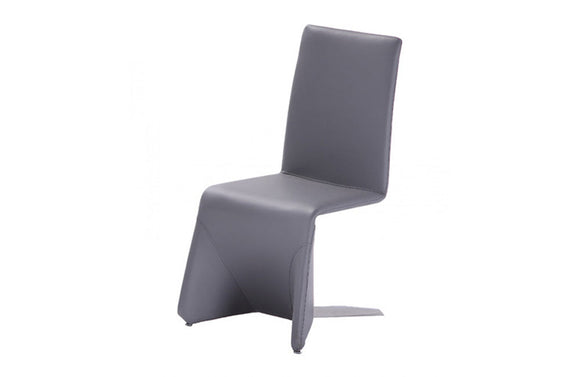 Nisse Contemporary Grey Leatherette Dining Chair (Set of 2)