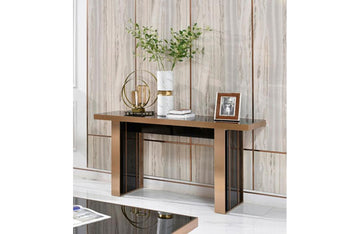 Cartier Modern Black & Rosegold Console Table