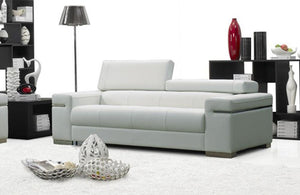 Vista White Modern Leather Sofa