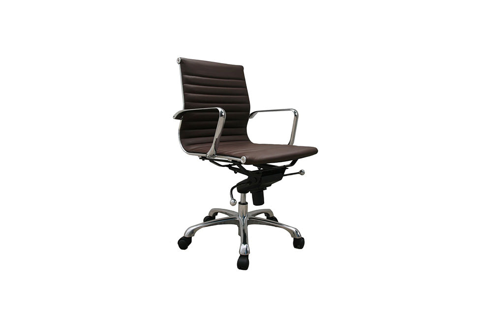 Comfy Low Back Office Chair Brown