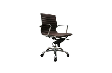 Comfy Low Back Office Chair Brown