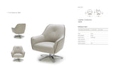 Divani Casa Clover Modern Light Grey and Dark Grey Eco-Leather Lounge Chair