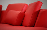 Reid Contemporary Leather Sectional Sofa & Ottoman