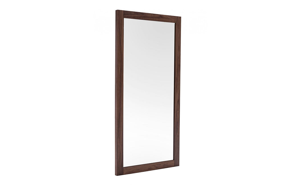 Modrest Amberlie Modern Walnut Floor Mirror