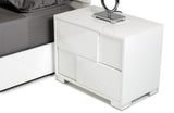 Modrest Ancona Italian Modern White Nightstand