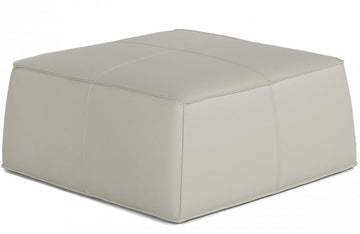 Divani Casa April Modern Leather Square Ottoman
