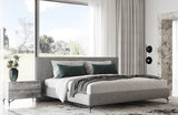 Nova Domus Aria Italian Modern Grey Fabric Bed