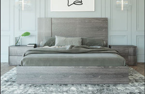 Nova Domus Asus Italian Modern Elm Grey Bed